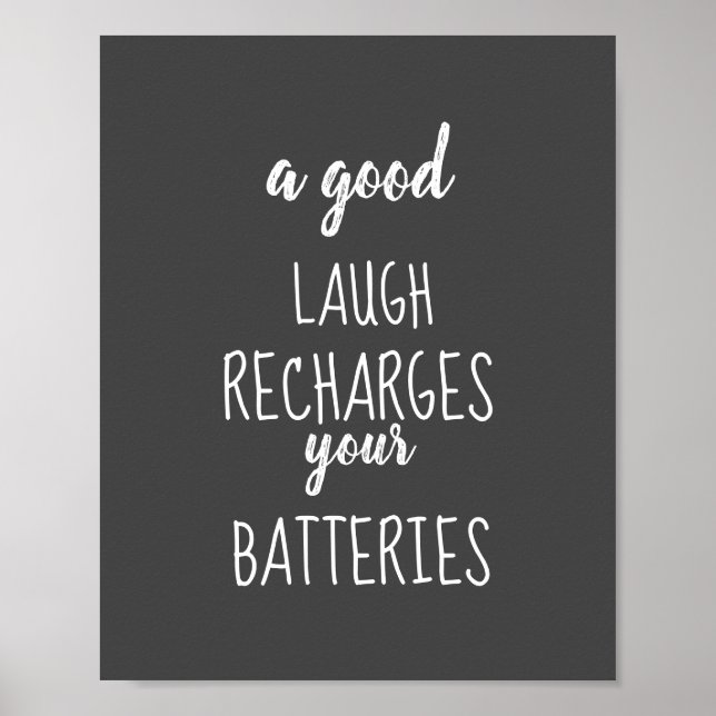 quote wall art typography a good laugh (Front)