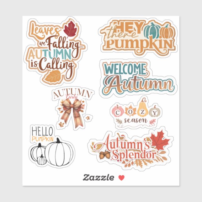 Quote Welcome Autumn Season set of 7 (Sheet)