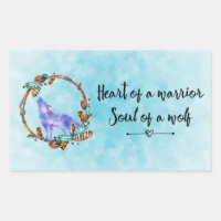 Quote with Howling Wolf in a Boho Wreath