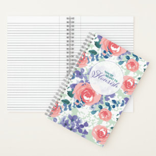 Quote You're meant to flourish Floral Pattern Notebook