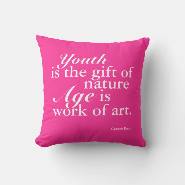 Quoteable Decorative Throw Pillow (Front)
