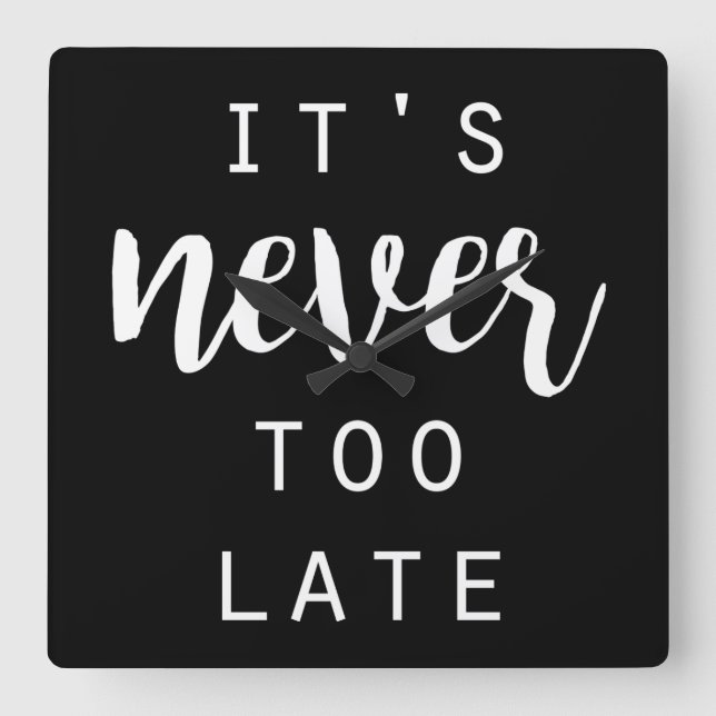 Quoteable IV Square Wall Clock (Front)