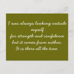 Quoteable Postcard - self confidence