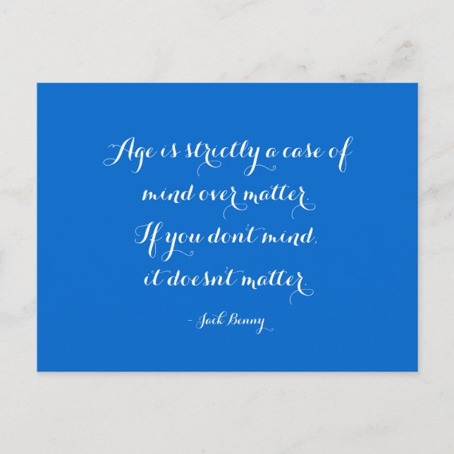 Quoteable Quotes - age and attitude Postcard (Front)