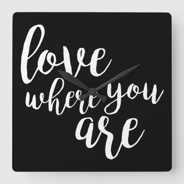 Quoteable V Square Wall Clock (Front)