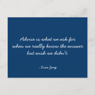 Quoteable Wisdom - Observations and Advice Postcard