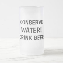 Quoted Frosted Glass Beer Mug
