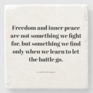 Quotes about inner peace stone coaster