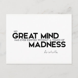 QUOTES: Aristotle: Touch of madness Postcard
