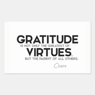 QUOTES: Cicero: Gratitude Rectangular Sticker