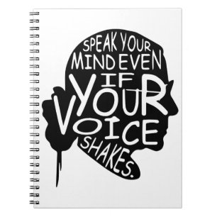 Quotes Feminist Gift, Notorious RBG Notebook