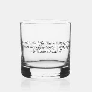 "Quotes for Life" Collection - Winston Churchill Whiskey Glass