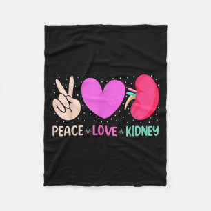 Quotes Nurse Peace Love Kidney Nephrology Dialysis Fleece Blanket