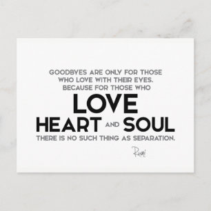 QUOTES: Rumi: Goodbyes, separation Postcard