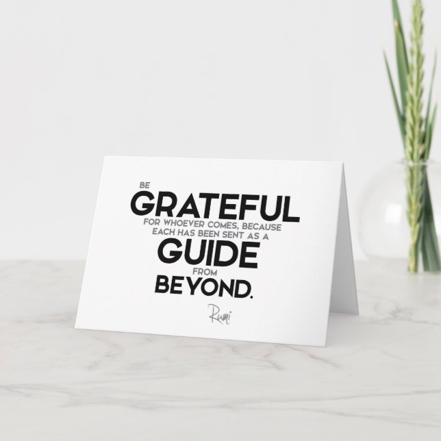 QUOTES: Rumi: Guide from beyond Card (Front)
