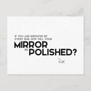 QUOTES: Rumi: Irritated by every rub Postcard