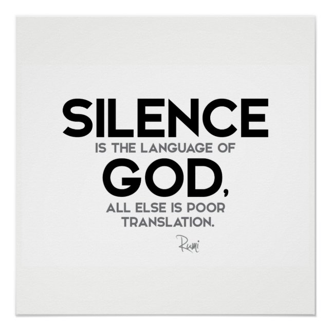QUOTES: Rumi: Silence: Language of God Poster (Front)