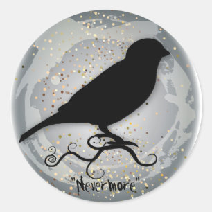 Quoth the Raven Classic Round Sticker