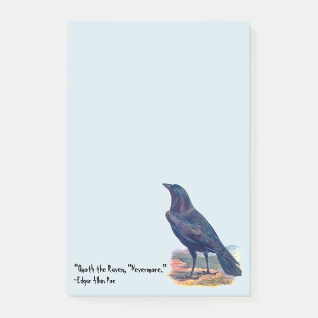Quoth the Raven Nevermore The Ravens Post-it Notes (Front)