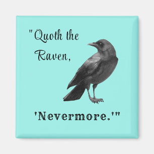 "Quoth the Raven ..." Personalised Aqua Magnet