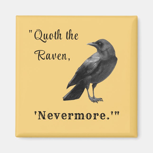 "Quoth the Raven ..." Personalised Autumn Magnet (Front)