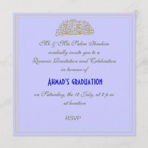 Quranic recitation muslim celebration invite