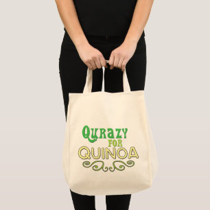 Qurazy for Quinoa © - Funny Quinoa Slogan Tote Bag
