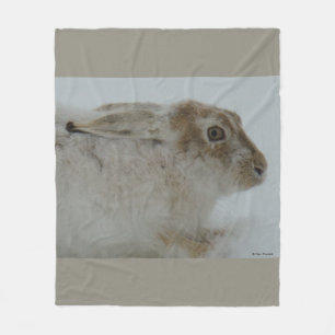 R11 Snowshoe Hare Fleece Blanket
