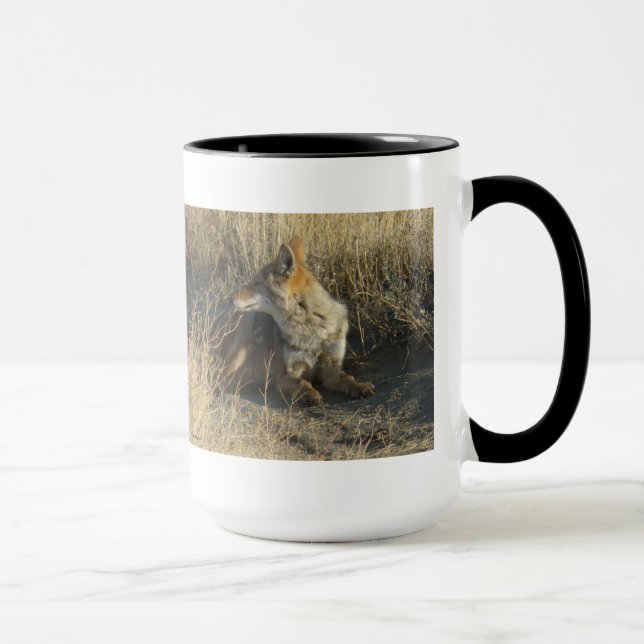 R16 Coyote Laying Mug (Right)