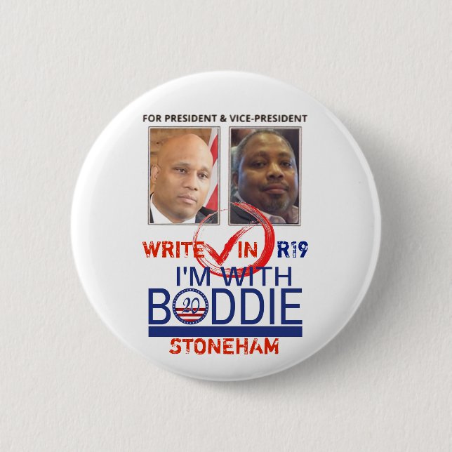 R19 Boddie for President '20 6 Cm Round Badge (Front)