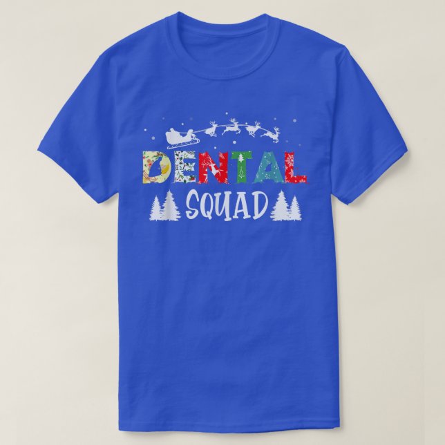 R2DW Christmas Dental Squad Merry Xmas Dentist Paj T-Shirt (Design Front)