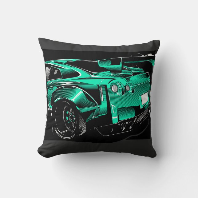R35 GTR GREEN BEAST CUSHION (Front)