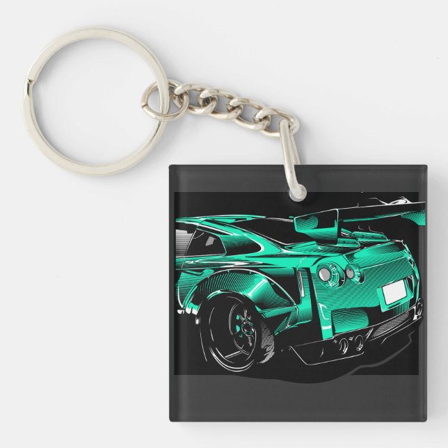 R35 GTR GREEN BEAST KEY RING (Front)