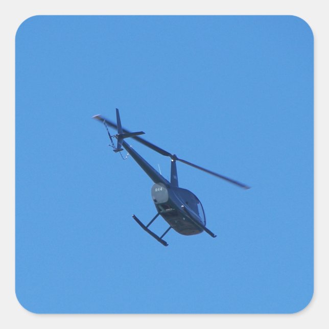 R44 Helicopter Square Sticker (Front)