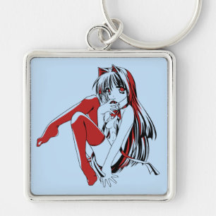 R&B, Catgirl, Nekomimi, Lolita or Furry Girl  Key Ring