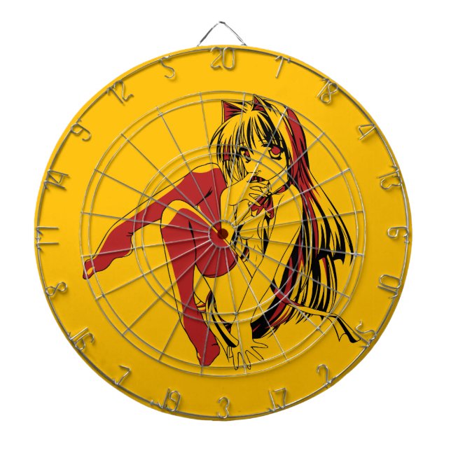 R & B Manga, Neko Catgirl Furry Loli Anime Dartboard (Front)
