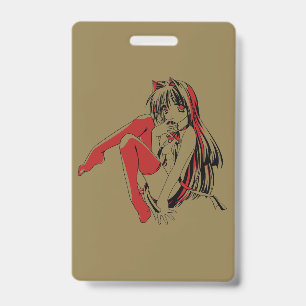 R & B Manga, Neko Catgirl Furry Loli Anime ID Badge
