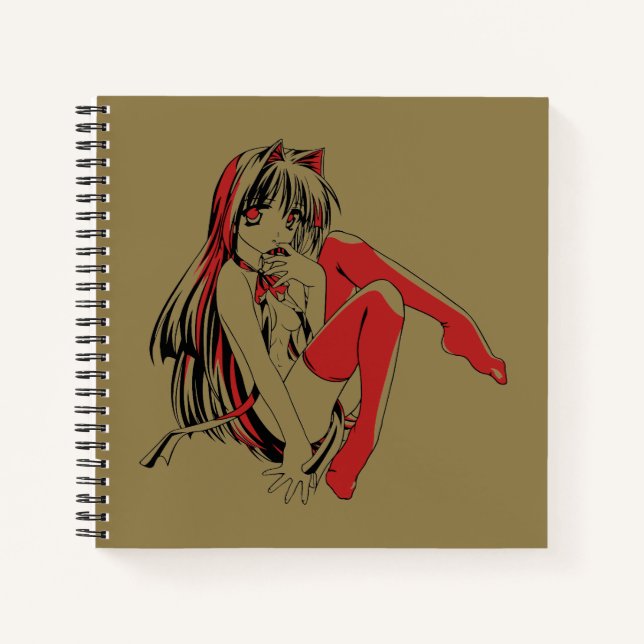 R & B Manga, Neko Catgirl Furry Loli Anime Notebook (Front)