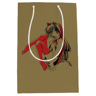 R & B, Neko Catgirl Furry Anime Loli Slave Medium Gift Bag