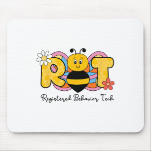 R Bee T Registered Behaviour Technician Rbt Floral Mouse Pad