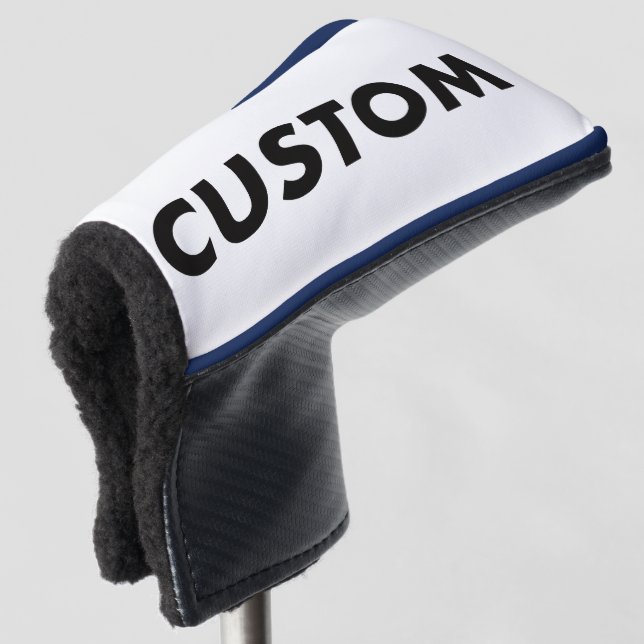 R. BLUE Piping Custom Golf Putter Headcover Blank (3/4 Front)
