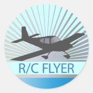 R/C Flyer Classic Round Sticker