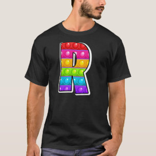 R Cutest Capital Letter R Alphabet Funny Poppin Ki T-Shirt