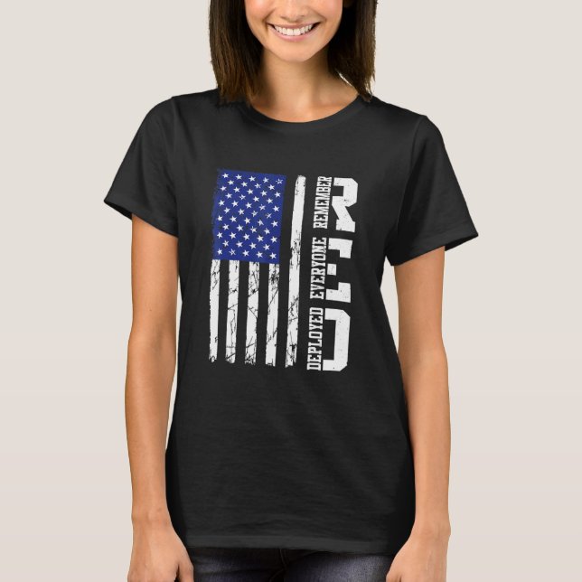R E D  Friday Distressed US Flag Remember Everyone T-Shirt (Front)