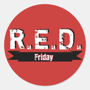 R.E.D. Friday Remember Everyone Deployed Classic Round Sticker