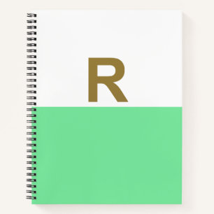 R Gold Initial Notebook