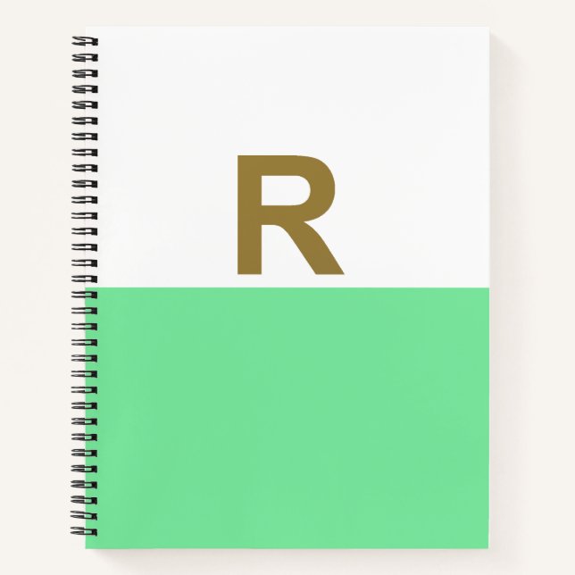 R Gold Initial Notebook (Front)