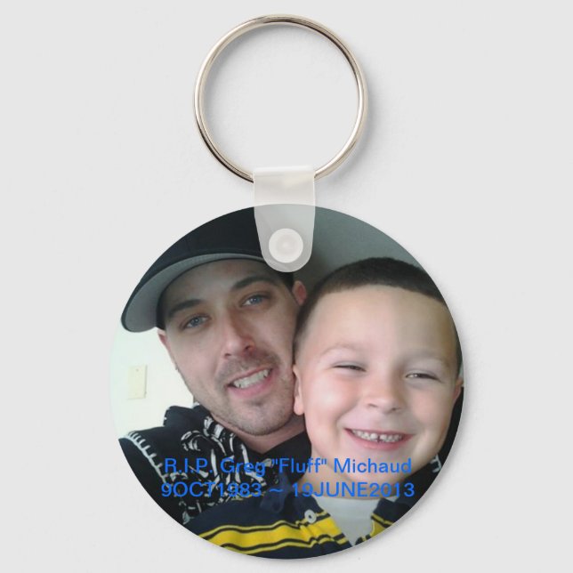 R.I.P. Greg "Fluff" Michaud Key Ring (Front)