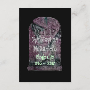 "R.I.P Single Life"- Bachelor Party Invitation