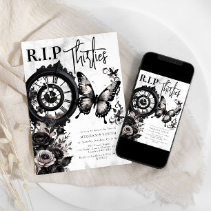 R.I.P Thirties   40th Birthday Party Invitation